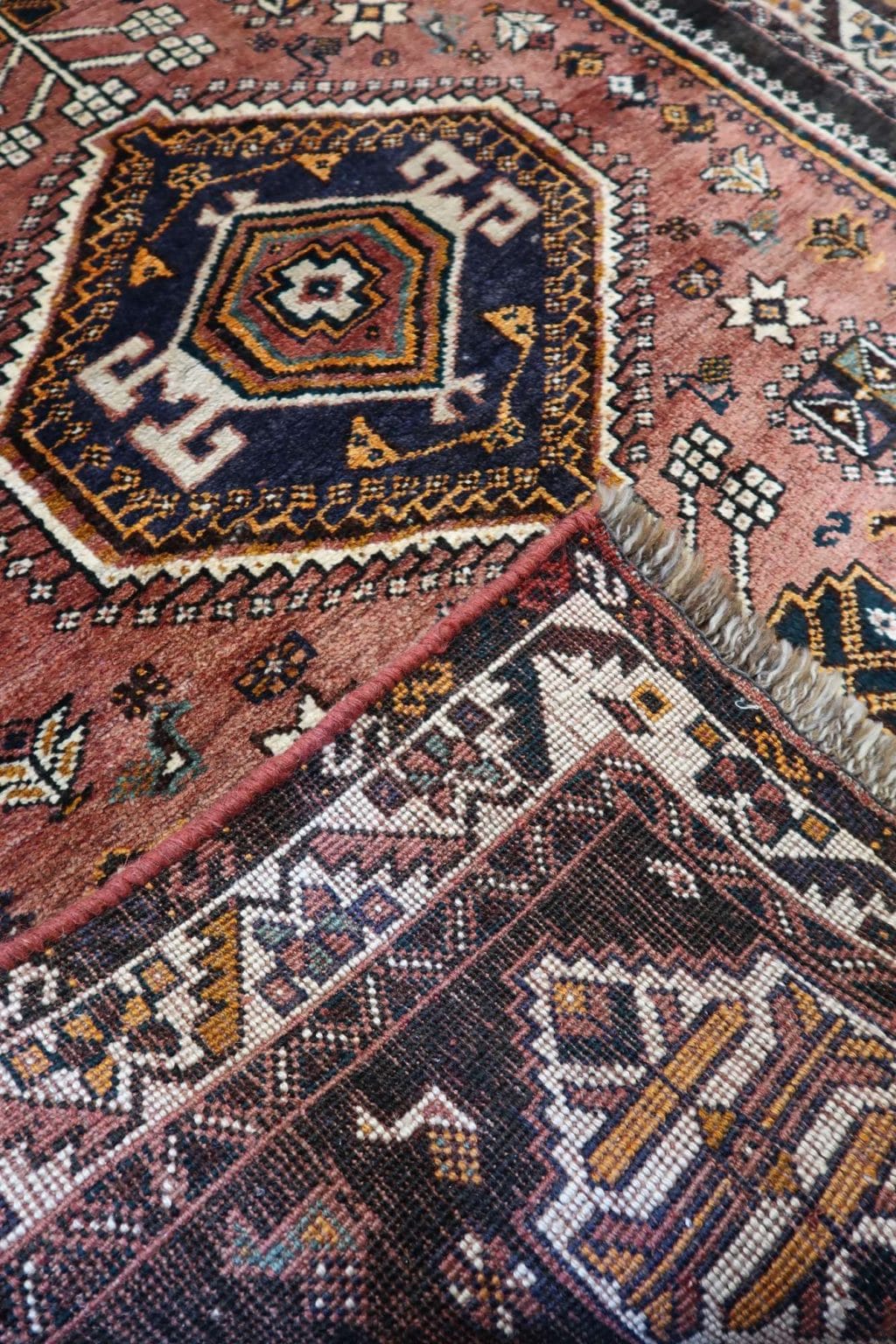 Semi Antique Persian Shiraz Qashqai Rug Bijan Rugs