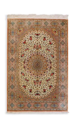 Hand-Knotted Persian Qum Rug - 2