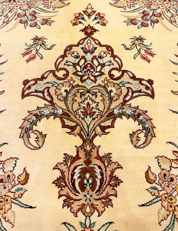 Hand Knotted Pure Silk Persian Qum Rug