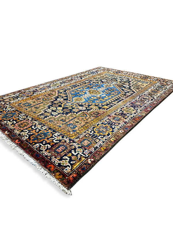 Hand Knotted Antique Persian Khamseh Rug