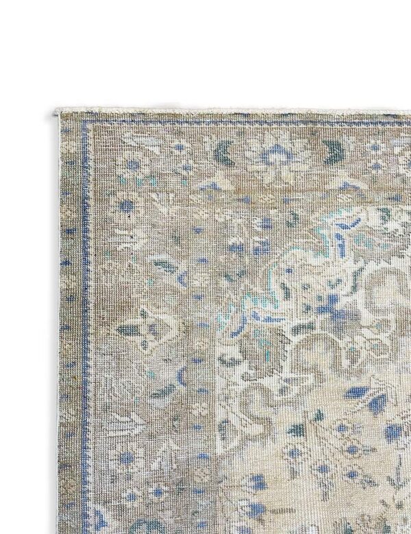 Hand Knotted Vintage Over Dye Persian Rug