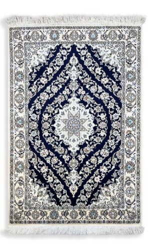 Hand Knotted Wool & Silk Persian Nain Rug