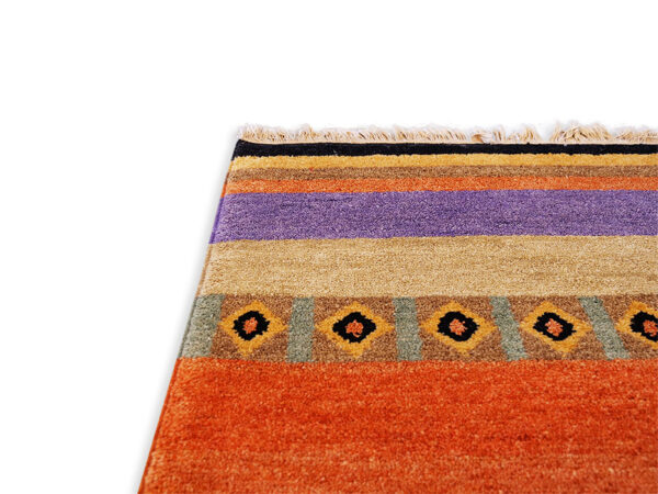 Hand Knotted Modern Herbal Washed Hall Runner Rug