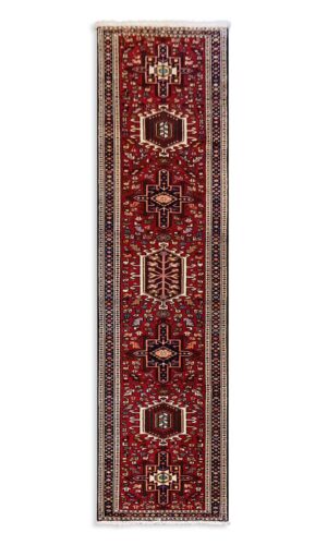 Hand Knotted Persian Gharajeh Hall Runner Rug