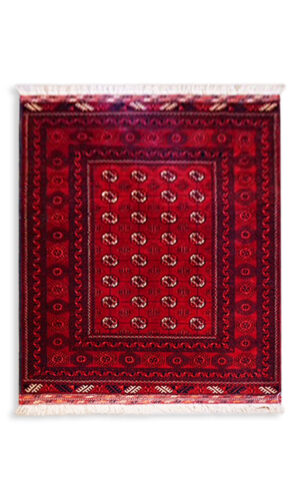 Hand Knotted Afghan Moori Gul Design Rug