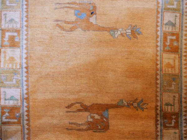 Hand Knotted Afghan Pictorial Rug