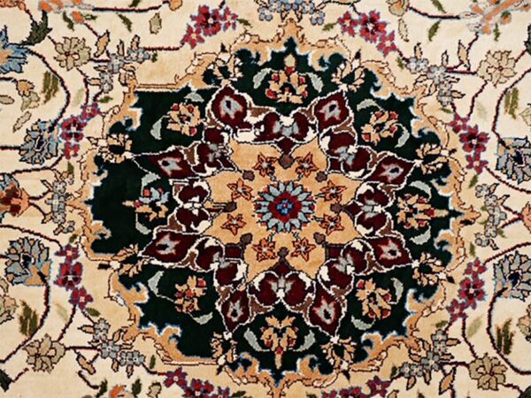 Hand Knotted Pure Silk Persian Design Rug