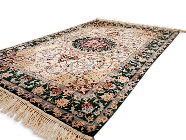 Hand Knotted Pure Silk Persian Design Rug
