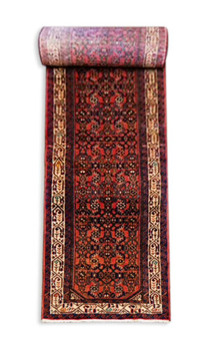 Hand Knotted Semi Antique Persian Hall Runner Rug