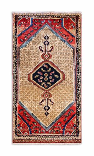 Hand Knotted Semi Antique Persian Hamadan Rug