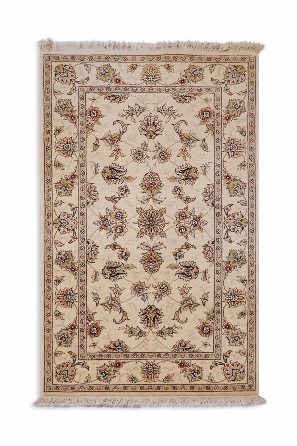 Hand Knotted Wool & Silk Design Rug