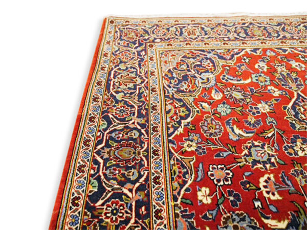 Hand Knotted Semi Antique Persian Kashan Rug